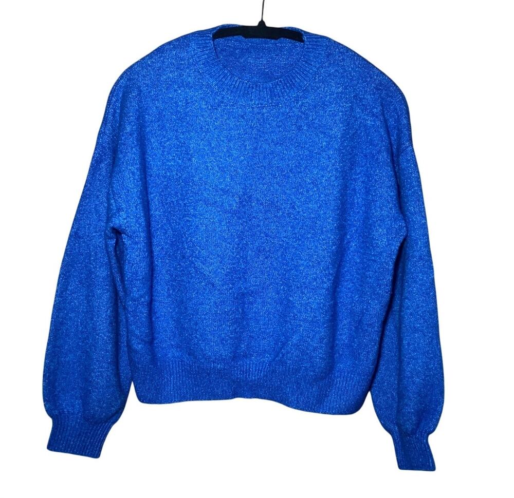 Royal Blue - BP Cropped Long Sleeve Sweater - Women's M